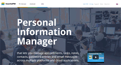 Desktop Screenshot of essentialpim.com